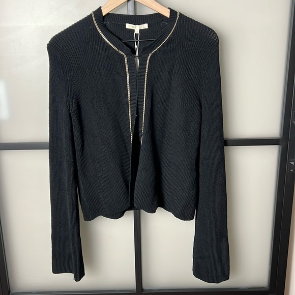 NWT Maje Meridien Chain-Trim Cardigan Size 3 (US Large) - Picture 1 of 11